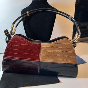 Block Color  Silver tone metal Shoulder bag Cottagecore Grandmacore